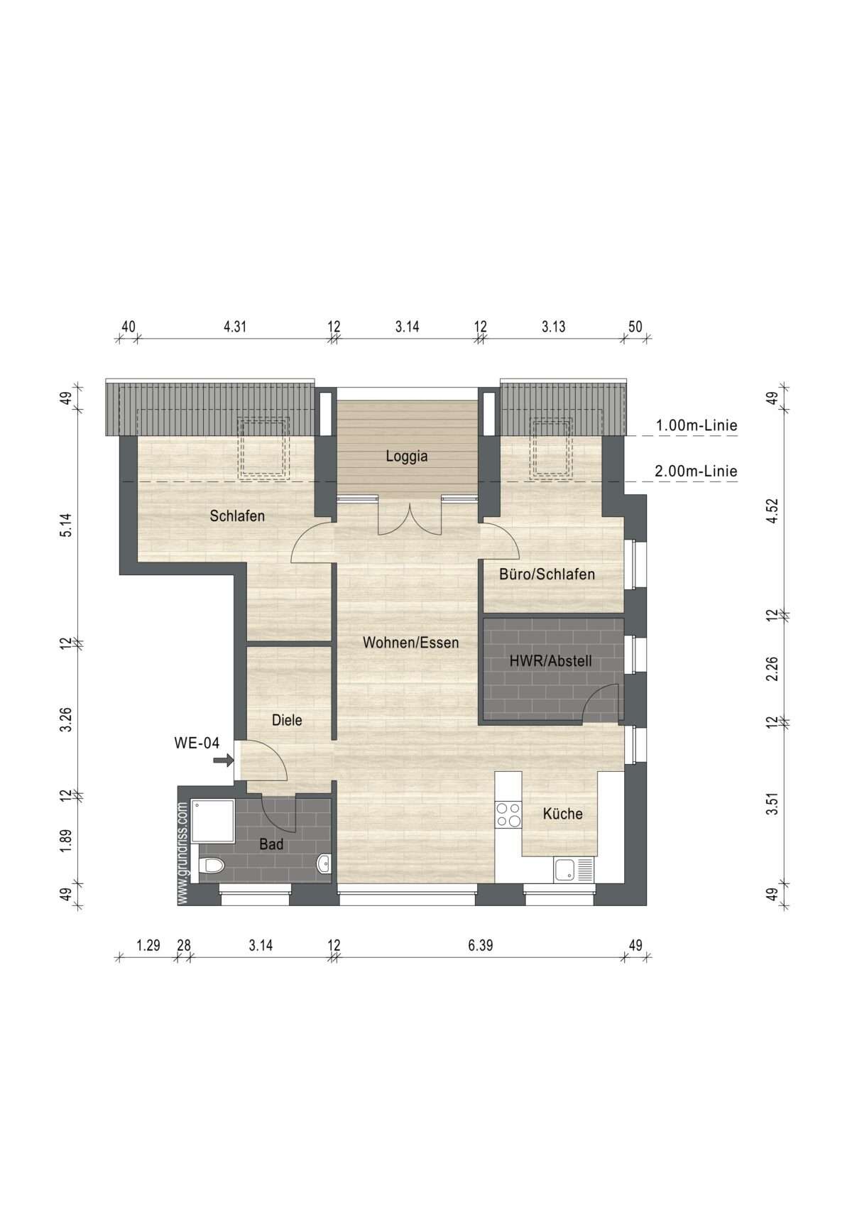 Grundriss Whg. 4