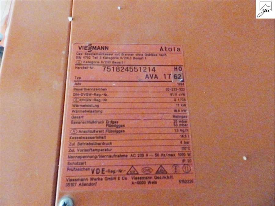 Daten Heizungsanlage